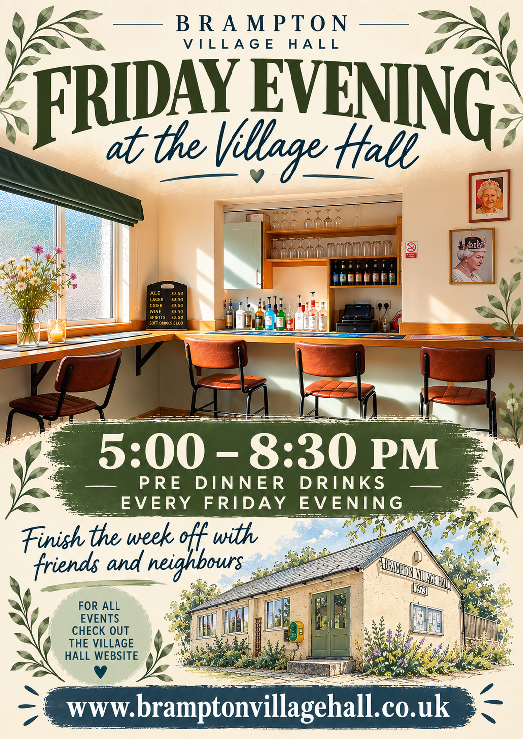 Friday evening event 5pm to 8:30pm